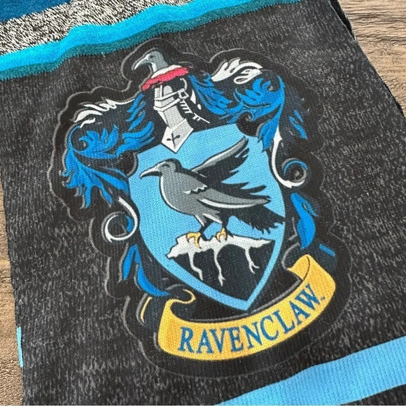 Harry Potter Movie Unisex Adult Ravenclaw House Double Side Scarf Wizarding Blue - Picture 3 of 7